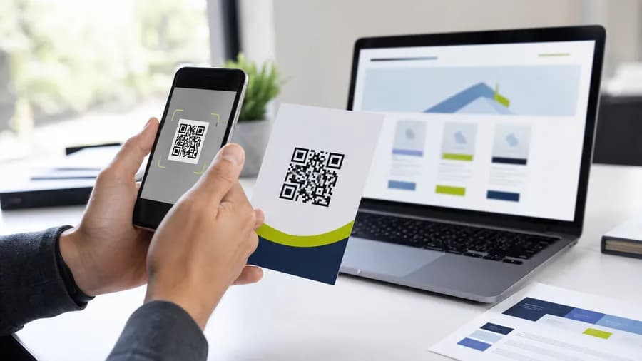 QR-код для сайта — ссылка на лендинг с аналитикой
