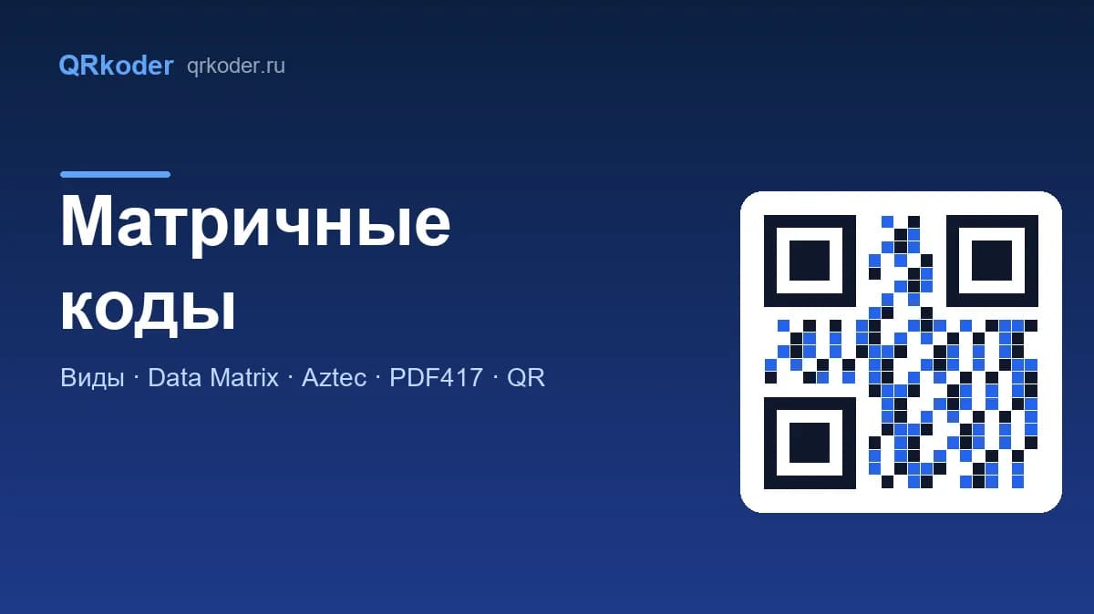 Матричные коды: виды, отличия и где применяются