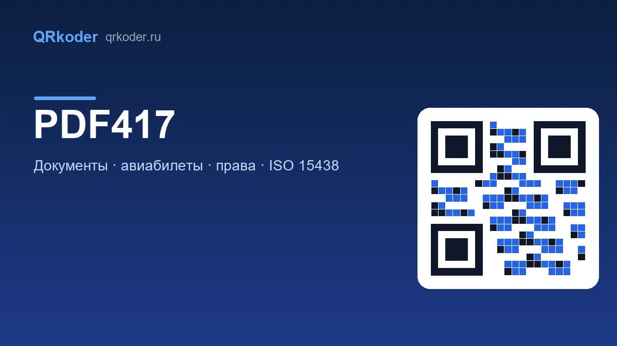 PDF417: что это, структура кода и где его применяют
